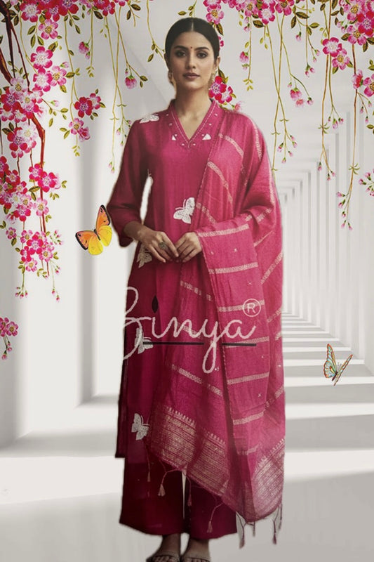 Gulabi Titli Suit Set