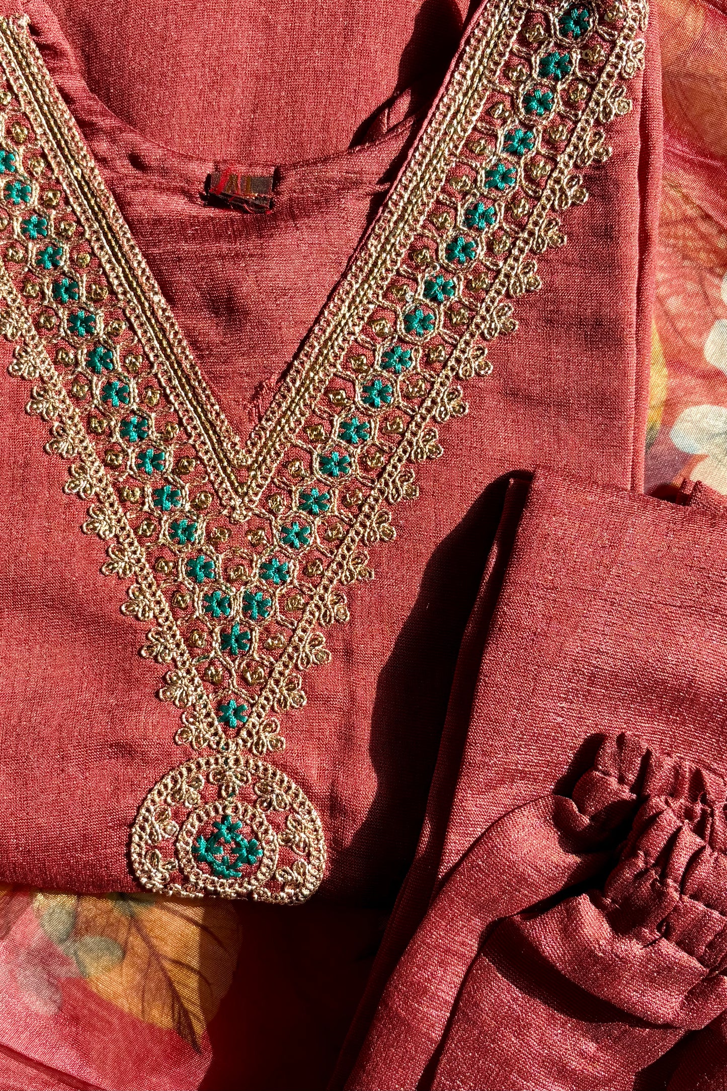 Rust Red Phuldani Suit set