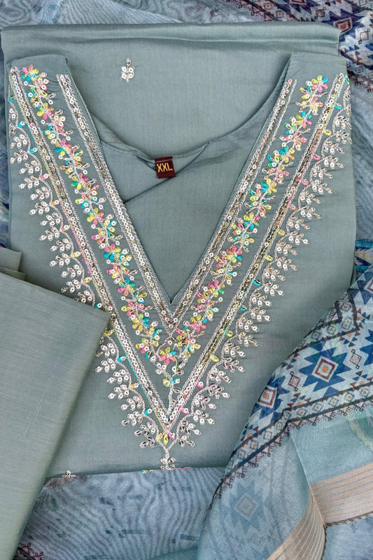 Pista green suit set with Dupatta