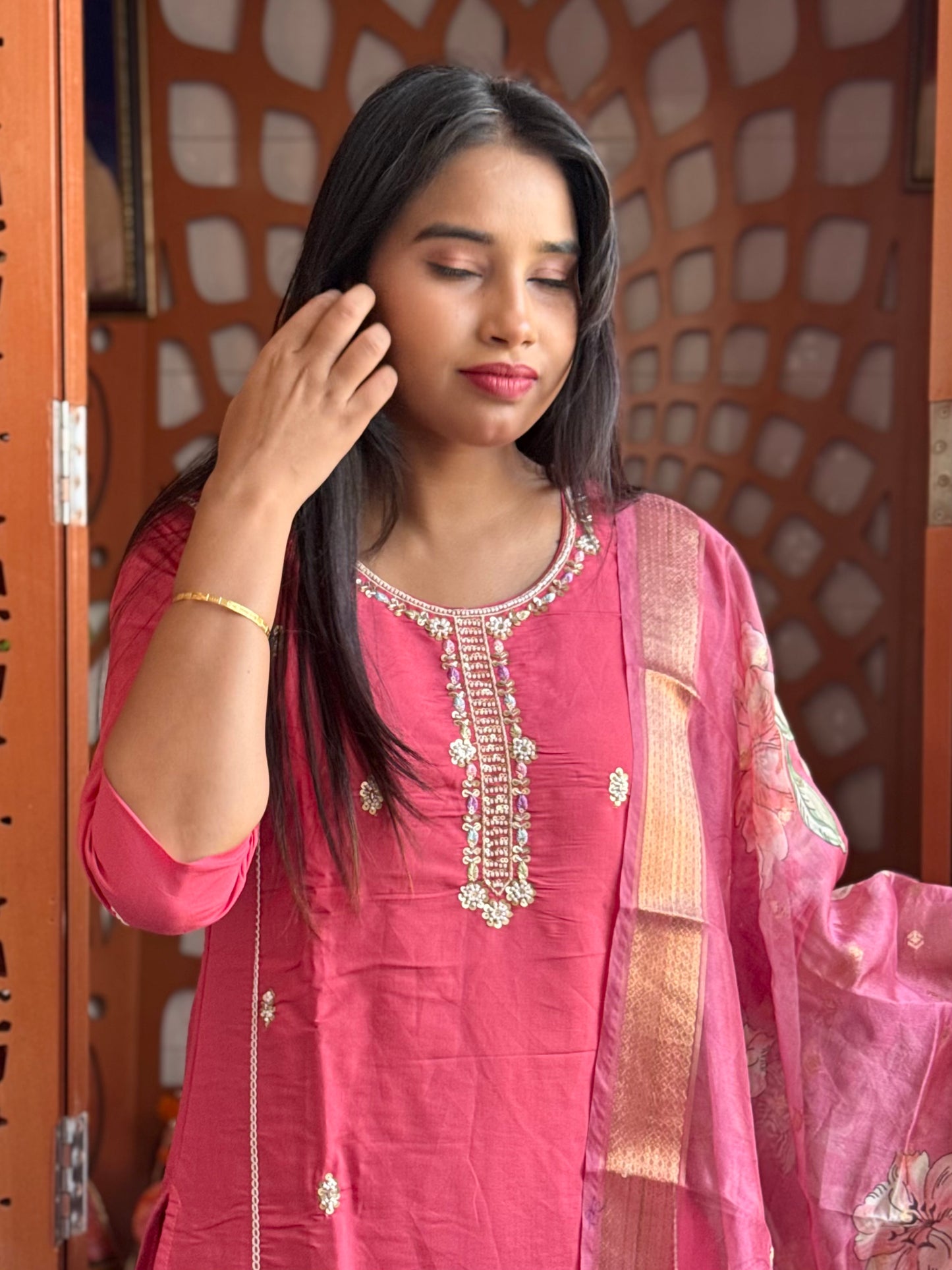 Prachi Pink Suit Set
