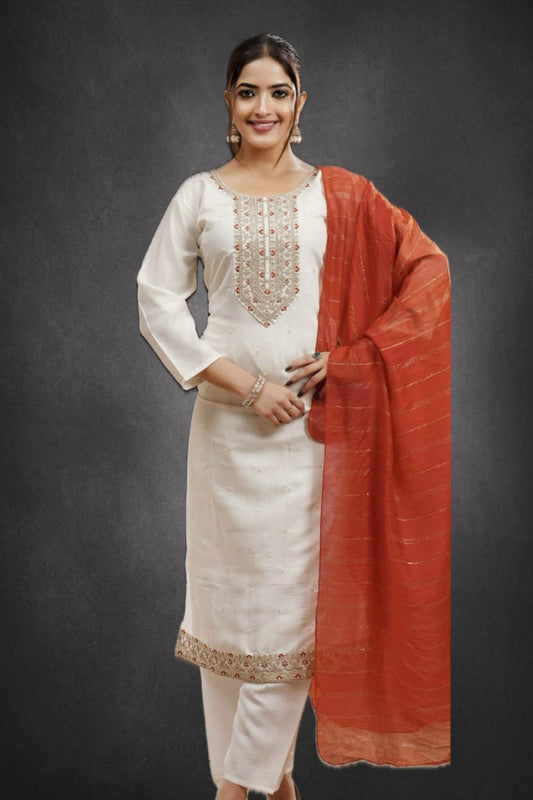 Ivory Rust Charm Suit Set