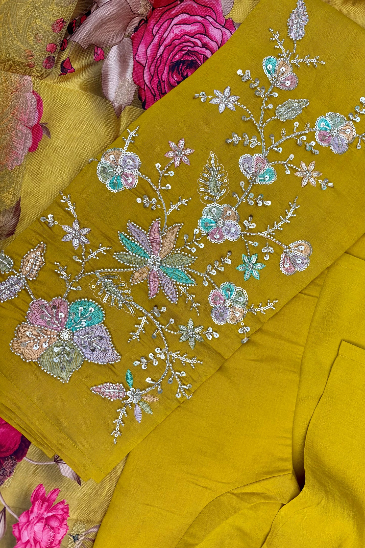Rangrez Suit set with Organza Dupatta