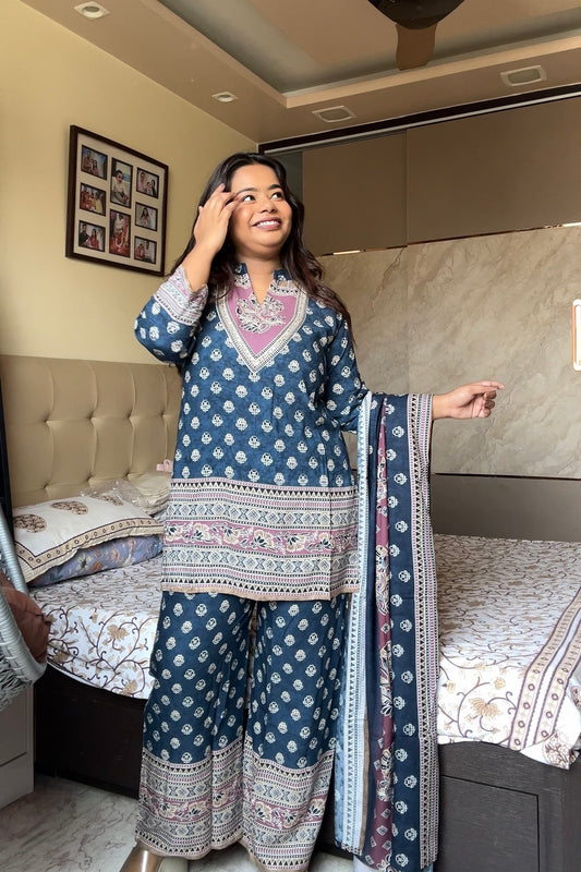Kanak printed short kurti Suit set