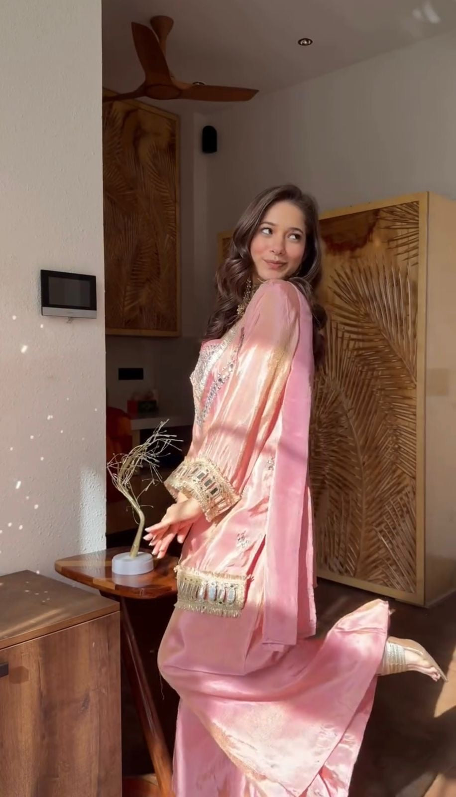 Amara Suit set with Real Mirror work