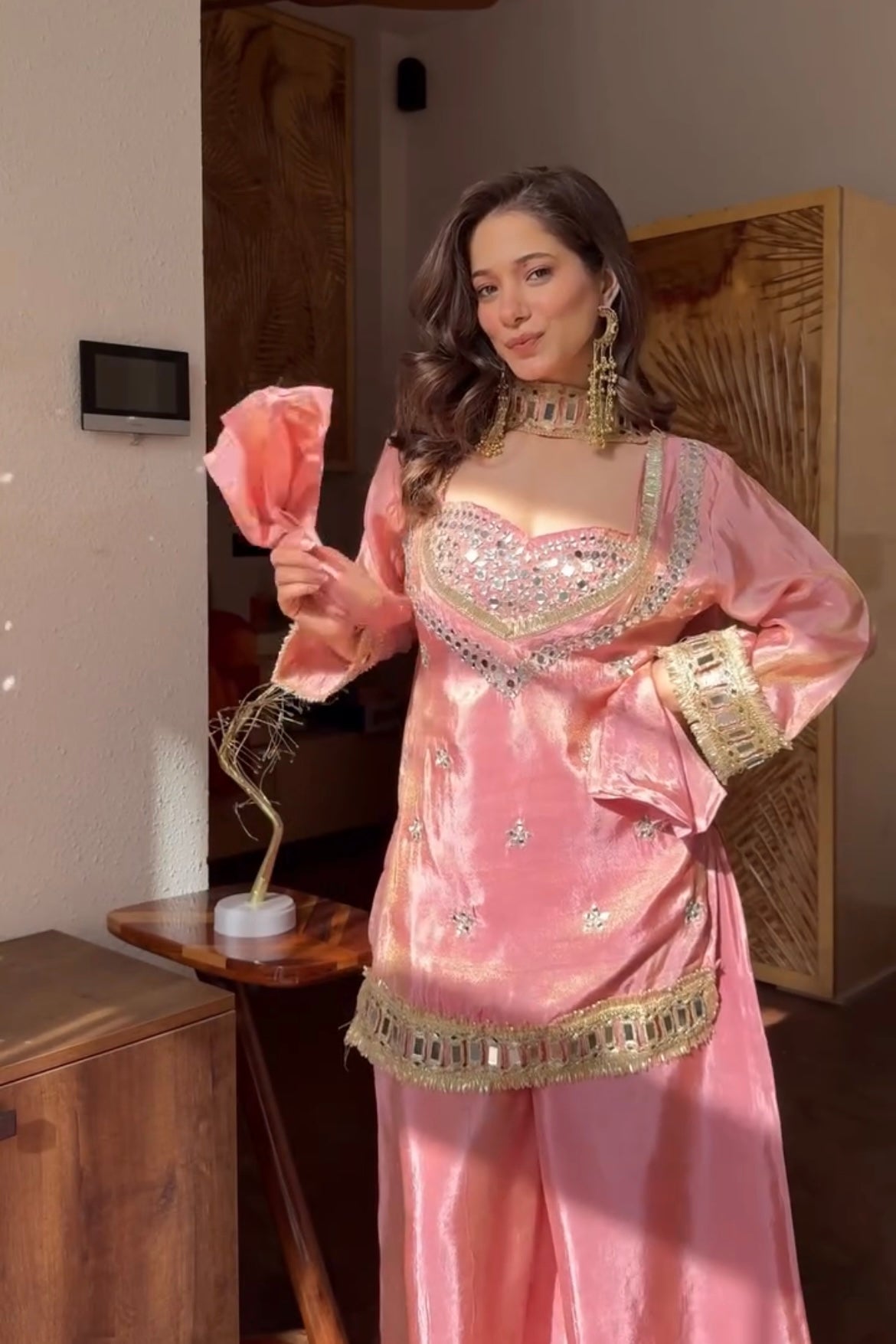 Amara Suit set with Real Mirror work