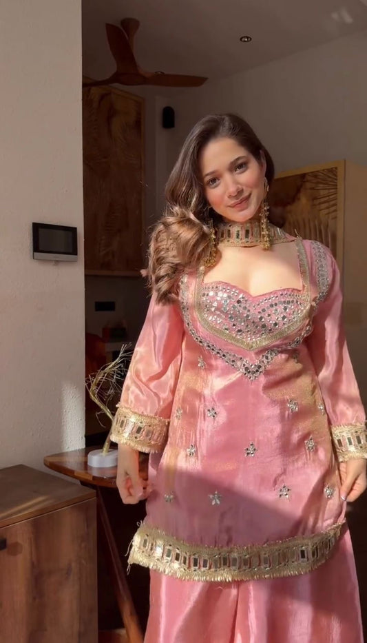 Amara Suit set with Real Mirror work