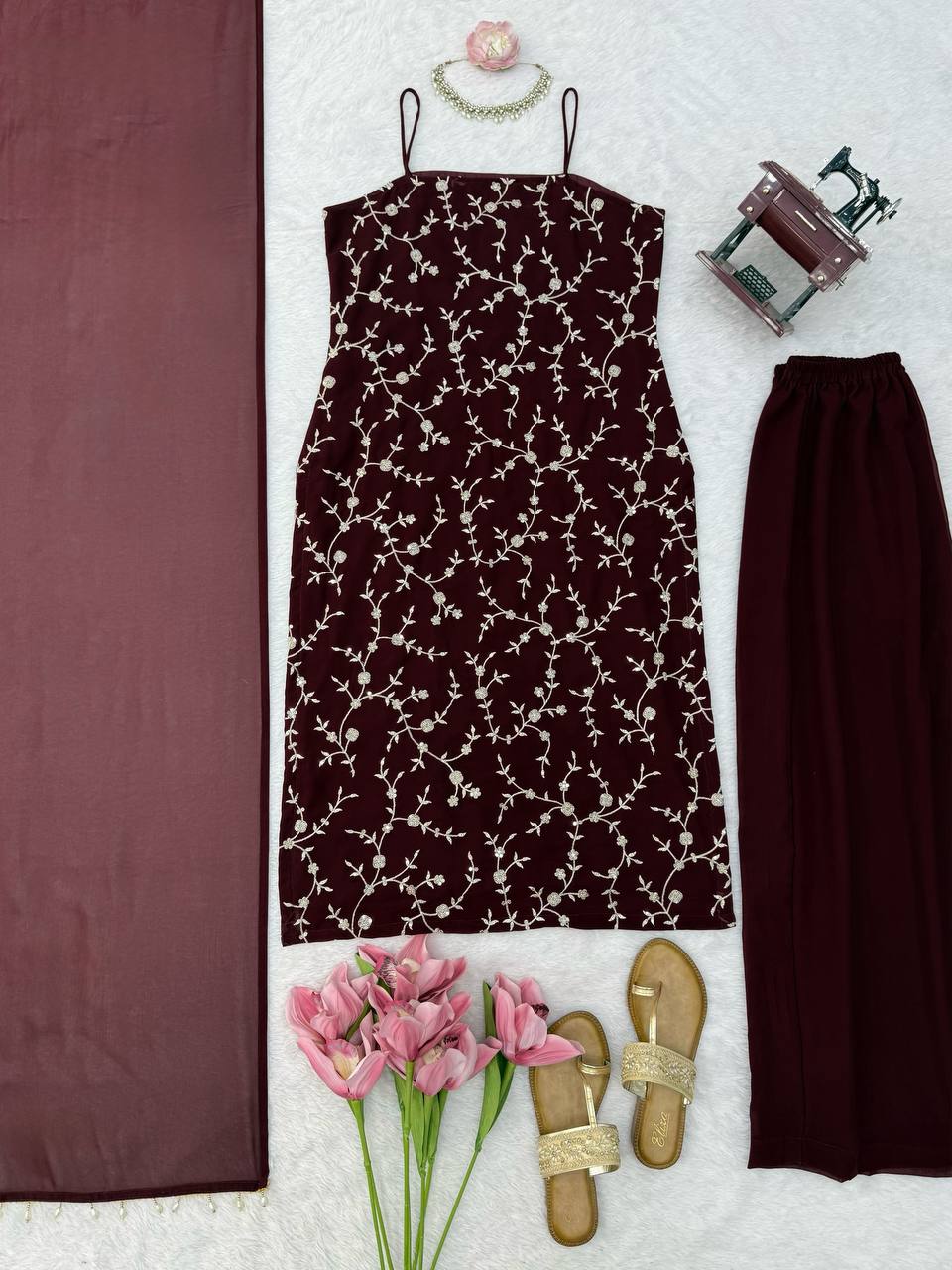 Sitara Wine Suit set