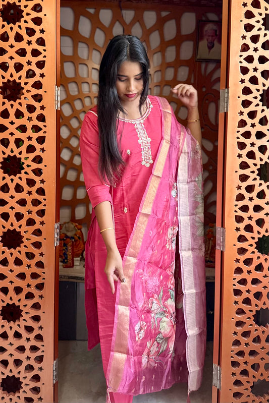 Prachi Pink Suit Set