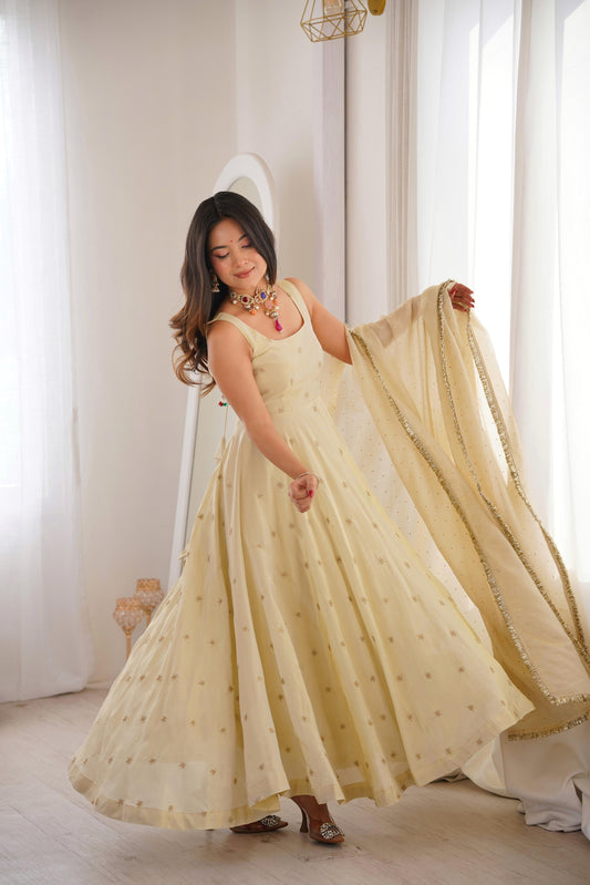 Hans Anarkali set with corset back