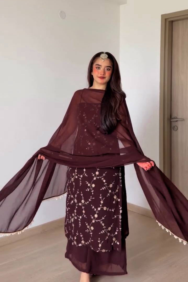 Sitara Wine Suit set