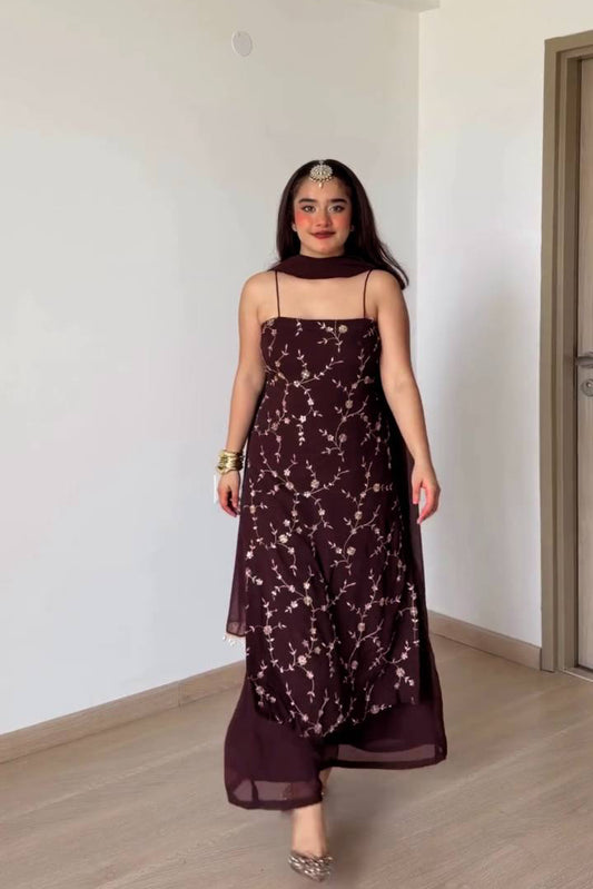 Sitara Wine Suit set