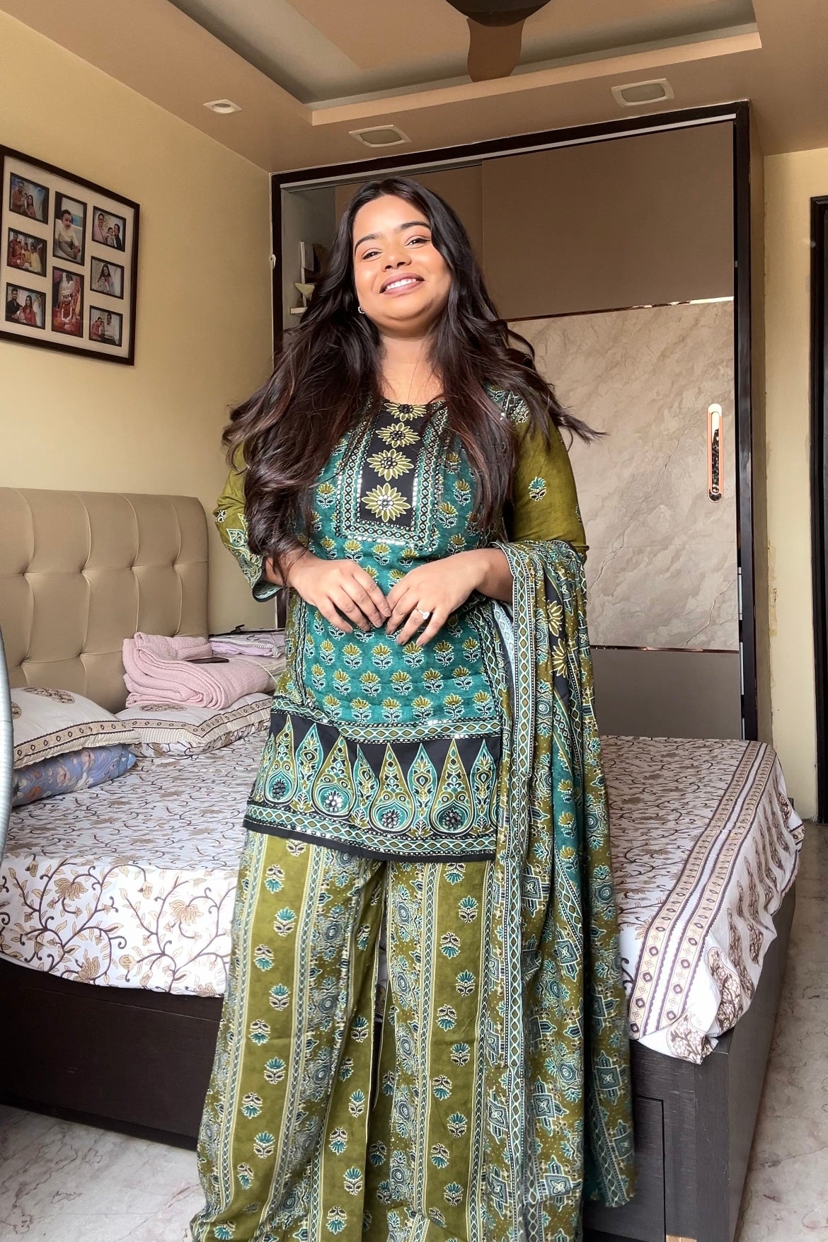 Beri printed short kurti Suit set