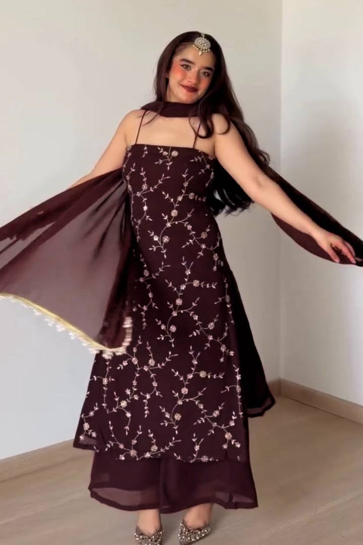 Sitara Wine Suit set