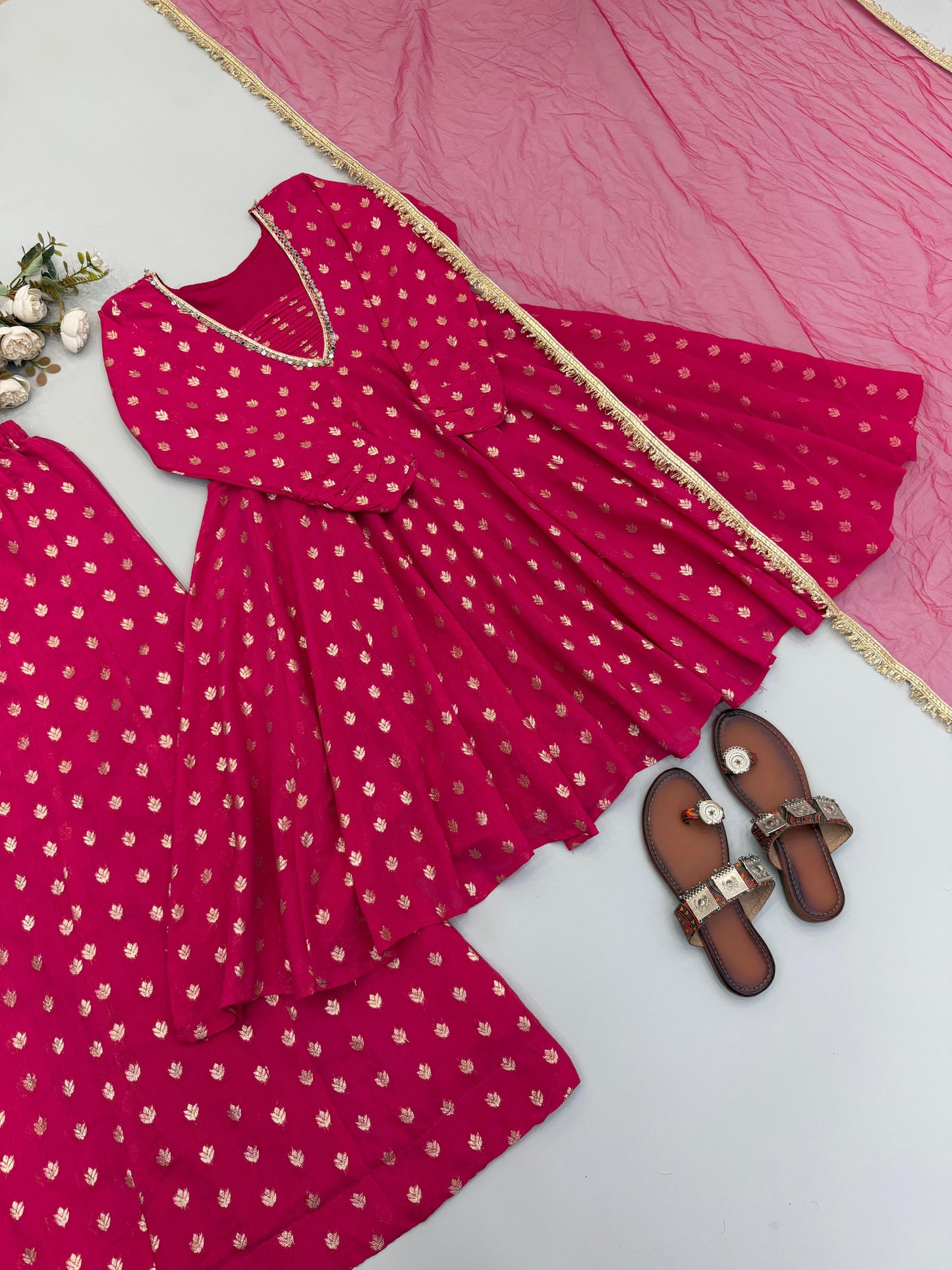 Roohi Magenta Sharara set