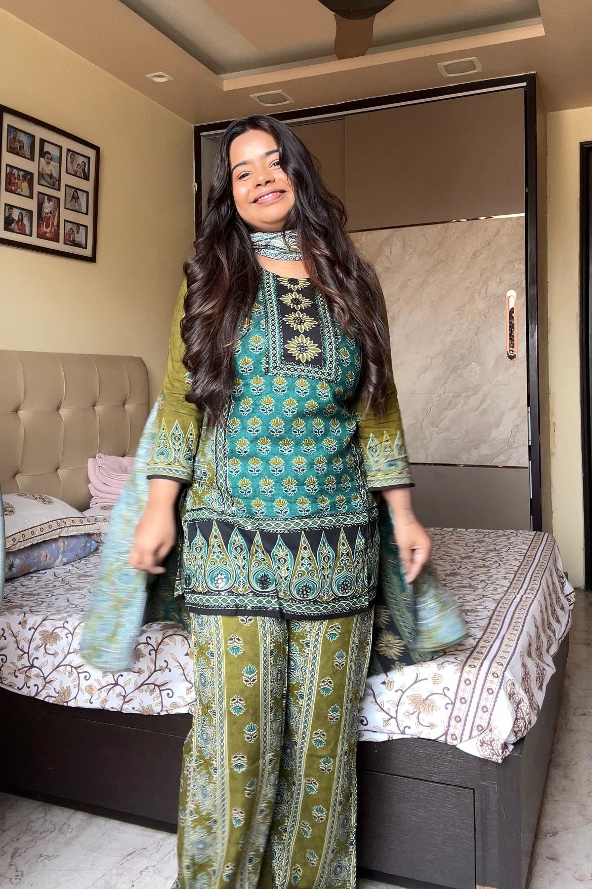 Beri printed short kurti Suit set