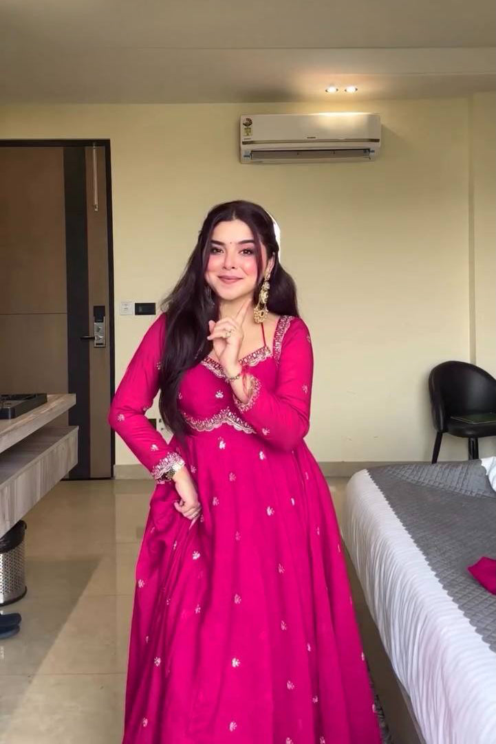 Classic Pink anarkali Suit set