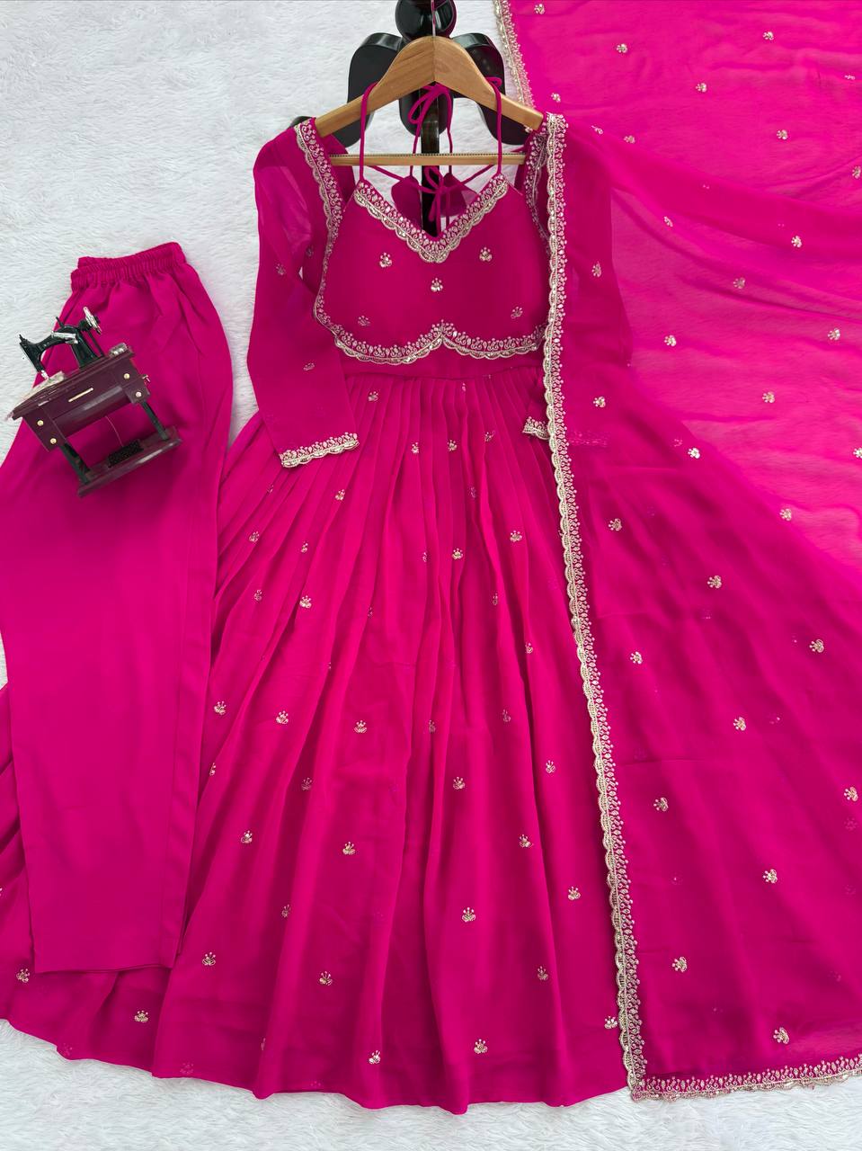 Classic Pink anarkali Suit set