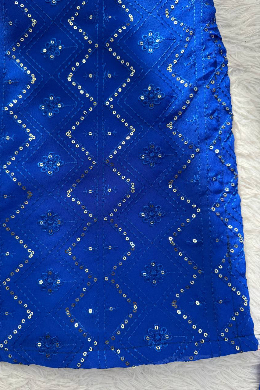 Kareena 90's Blue Suit Set